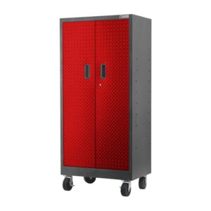 Red mobile wardrobe Garage Mania two doors GATB302DDR