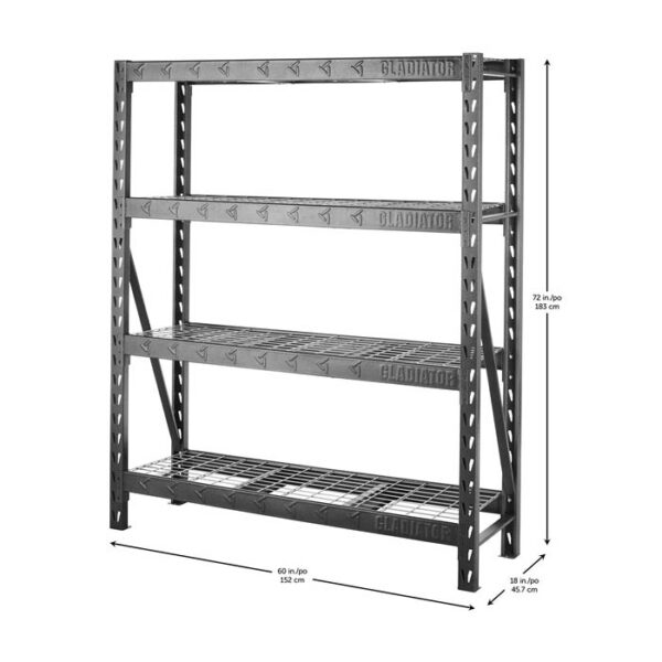 GARS604TEG METAL SHELF 152X46X183 MEASURES