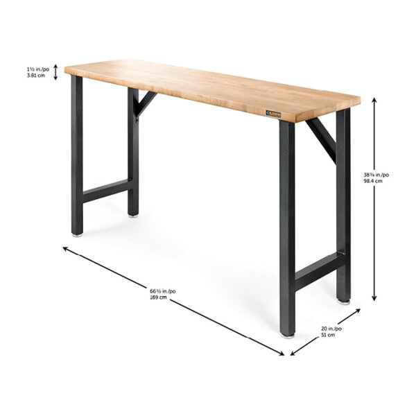 Etablie de travail en bois Hardwood GAWB66HWGG