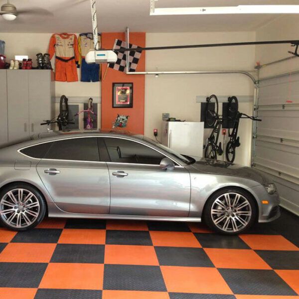 Garage Mania Orange Floor with Diamond Orange Floor Tile