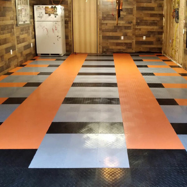 Diamond Orange Floor Tile - Garage Floor Mania Solutions