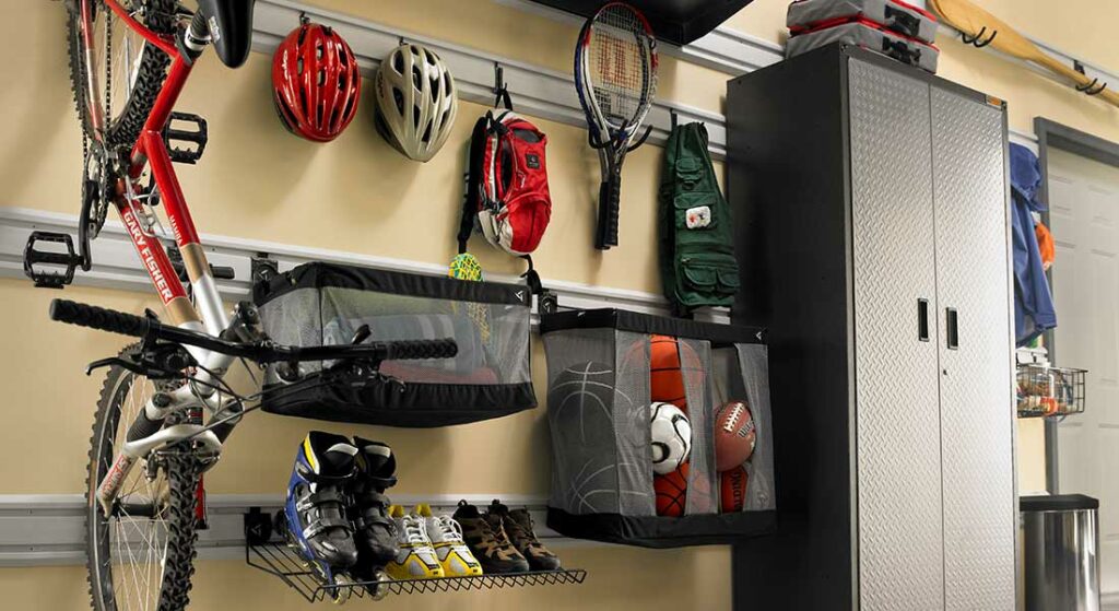 Un espace pour le sport dans le garage